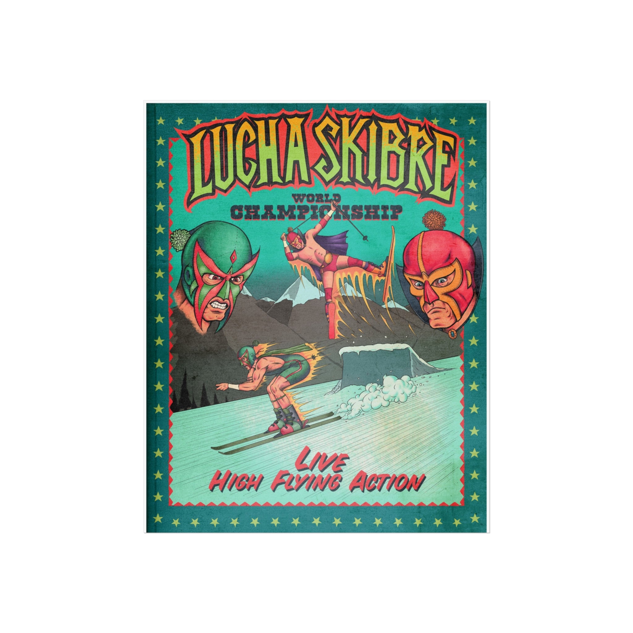 Lucha Skibre Vintage Wrestling Poster
