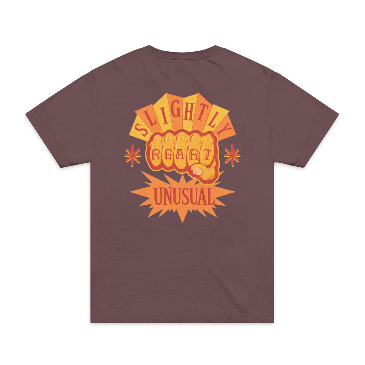 Slightly Unusual Graphic T-Shirt — Retro 'Slightly Unusual' Chest & Back Print